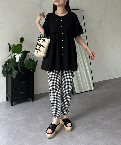 【新品 未使用】WボタンフレアスリーブVネックジャケット prose verse ママ監修！セレモニーアイテム】WボタンフレアスリーブVネック