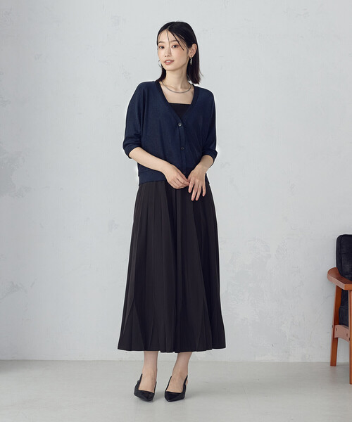COMME CA ISM(コムサイズム)の「クロップド ラメ ドルマンシルエット カーディガン(カーディガン/ボレロ・レディース・ネイビー/グレー/ブラック・MEDIUM/LARGE)」の13枚目の写真