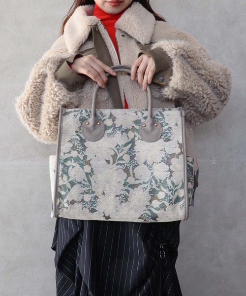 Cepica（セピカ）の「ジャガードスクエアトート（トートバッグ・レディース・ブラック/ホワイト・FREE）」の5枚目の写真