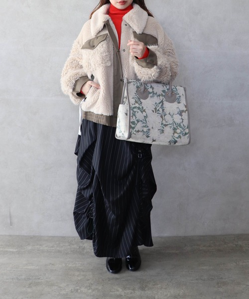 Cepica（セピカ）の「ジャガードスクエアトート（トートバッグ・レディース・ブラック/ホワイト・FREE）」の7枚目の写真