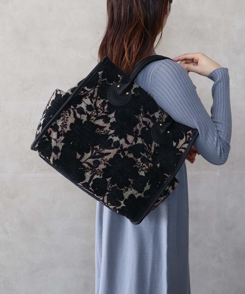 Cepica（セピカ）の「ジャガードスクエアトート（トートバッグ・レディース・ブラック/ホワイト・FREE）」の8枚目の写真