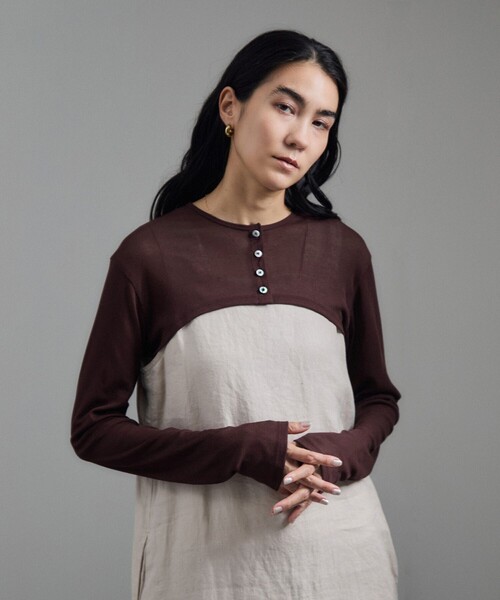 セール】nu=layerショート丈カーディガンボレロ / UVケア  