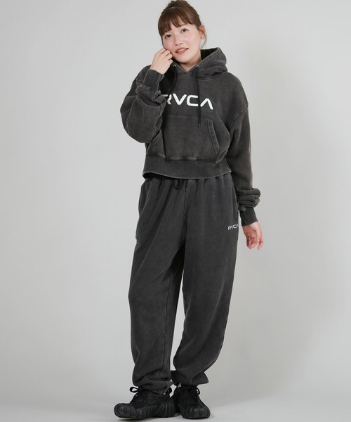 RVCA(ルーカ)の「RVCA/ルーカ BIG RVCA CROPPED HOODIE パーカー ショート丈 フーディー BF044-P03(パーカー・レディース・ブラック/グレー/ブラック系その他・M/S)」の18枚目の写真