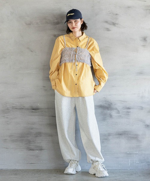 niko and...(ニコアンド)の「スウェットバレルパンツ(スウェットパンツ・レディース・ライトグレー/グレー/ブラック・FREE)」の4枚目の写真