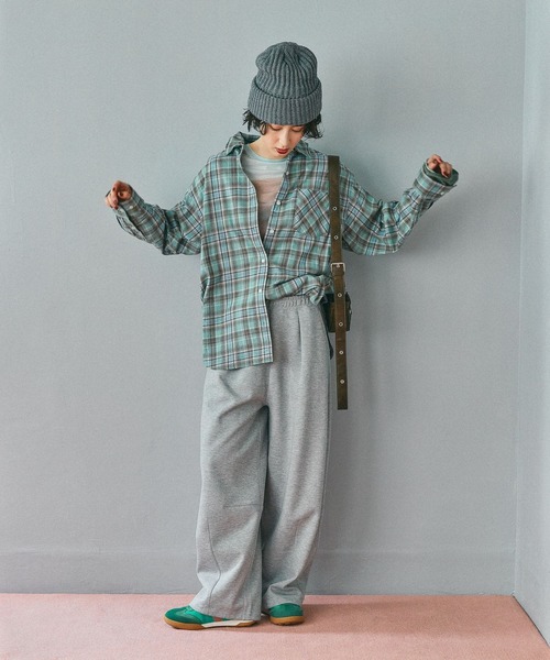 niko and...(ニコアンド)の「スウェットバレルパンツ(スウェットパンツ・レディース・ライトグレー/グレー/ブラック・FREE)」の9枚目の写真