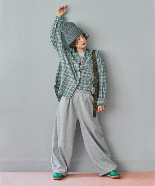 niko and...(ニコアンド)の「スウェットバレルパンツ(スウェットパンツ・レディース・ライトグレー/グレー/ブラック・FREE)」の14枚目の写真