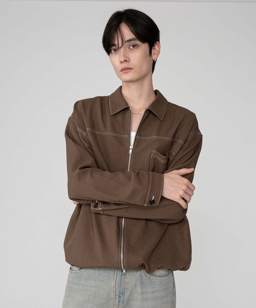 セール】BROWNY/【25年秋冬新作】カラーステッチシャツジャケット