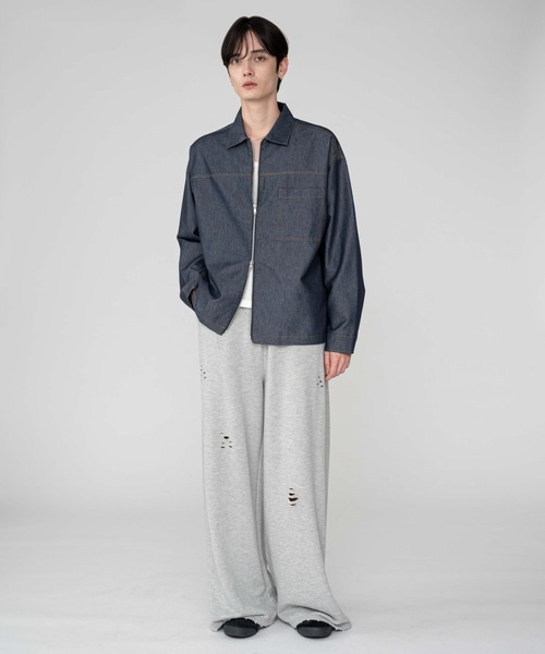 BROWNY（ブラウニー）の「BROWNY/カラーステッチシャツジャケット（シャツ/ブラウス・メンズ・ブルー系その他/ブラウン/ブラック・MEDIUM/LARGE）」の6枚目の写真