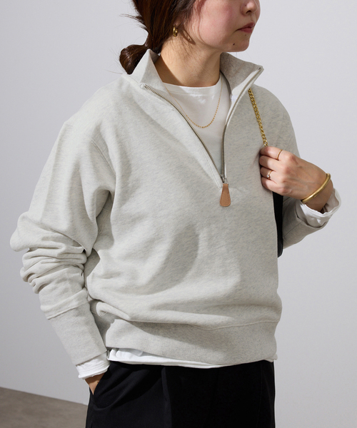クロップドハーフジップ裏毛（スウェット）｜SLOBE IENA