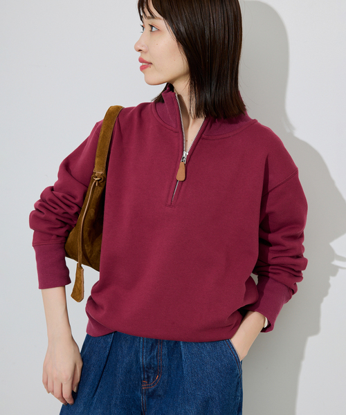 セール】クロップドハーフジップ裏毛（スウェット）｜SLOBE IENA
