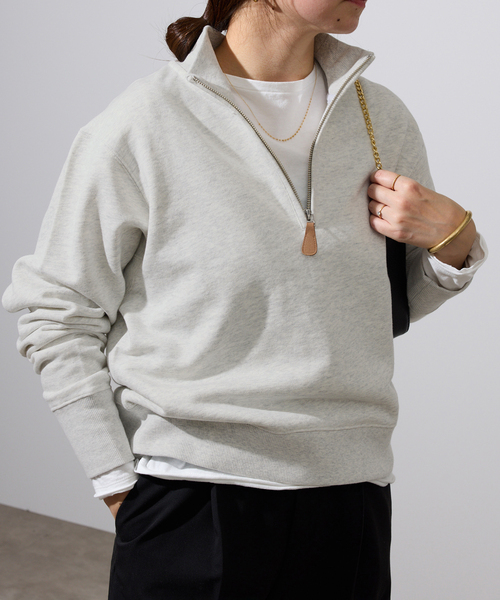 セール】クロップドハーフジップ裏毛（スウェット）｜SLOBE IENA