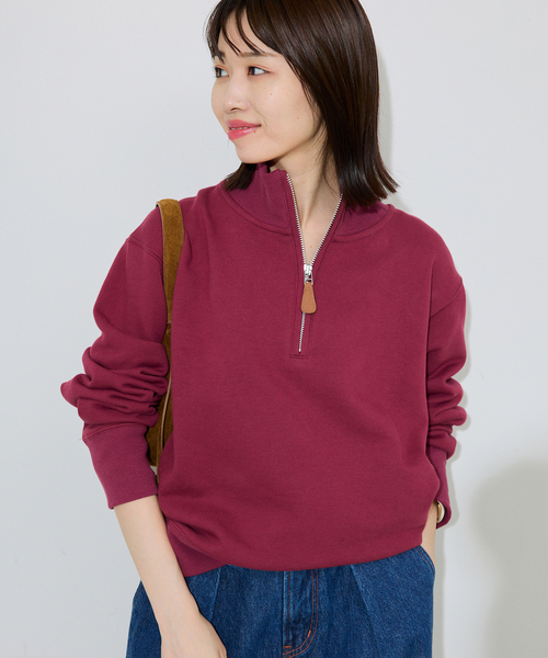 セール】クロップドハーフジップ裏毛（スウェット）｜SLOBE IENA