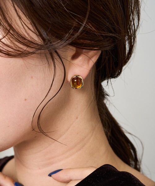 FREAK'S STORE（フリークスストア）の「限定展開　ニュアンス クリア ストーン ピアス（ピアス（両耳用）・レディース・シルバー/ゴールド・ONE SIZE）」の2枚目の写真