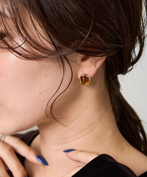 FREAK'S STORE（フリークスストア）の「限定展開　ニュアンス クリア ストーン ピアス（ピアス（両耳用）・レディース・シルバー/ゴールド・ONE SIZE）」の10枚目の写真