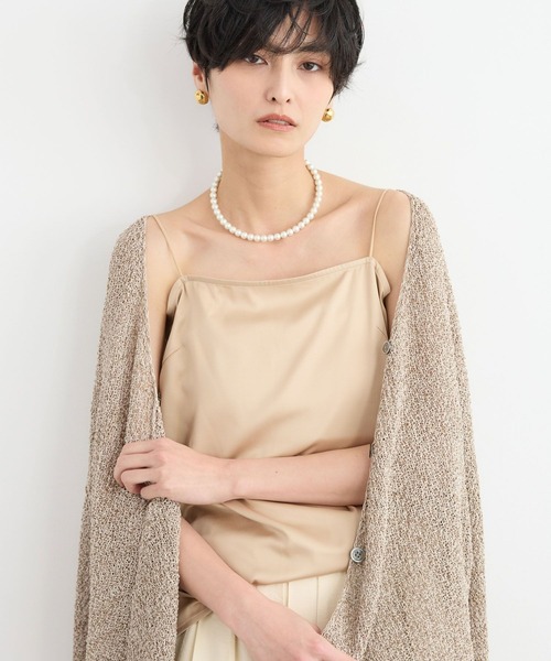 BARNYARDSTORM（バンヤードストーム）の「BARNYARDSTORM / サテンキャミソール / マシンウォッシャブル 【『ネルソンさん』YouTubeご紹介アイテム】（キャミソール・レディース・ホワイト/ブラック/ベージュ・S/M）」の3枚目の写真