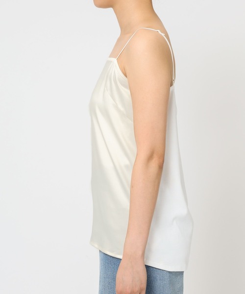 BARNYARDSTORM（バンヤードストーム）の「BARNYARDSTORM / サテンキャミソール / マシンウォッシャブル 【『ネルソンさん』YouTubeご紹介アイテム】（キャミソール・レディース・ホワイト/ブラック/ベージュ・S/M）」の15枚目の写真