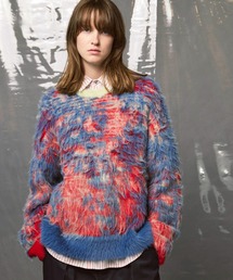 MAISON SPECIAL(]XyV)́sUNISEXt7G Shaggy Jacquard Prime-Over Crew Neck Knit Pullover/7GVM[WK[hvCI[o[N[lbNjbgvI[o[yMAISON SPECIAL/]XyVz(jbg/Z[^[)