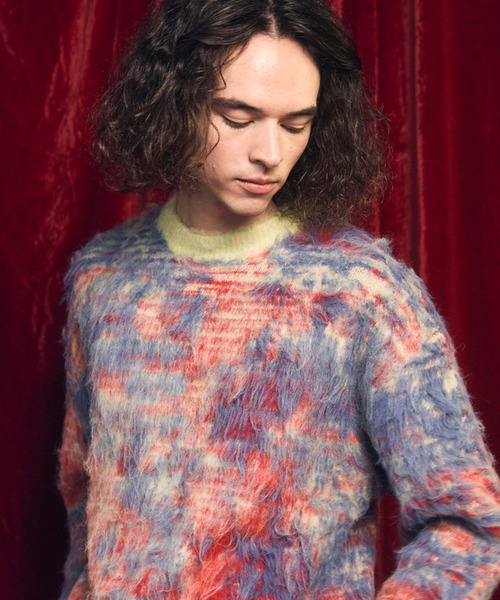 林*檎様 【特価】プライムオーバーシャギークルーネックニットプルオーバー MAISON SPECIAL（メゾンスペシャル）の「《UNISEX》7G Shaggy Jacquard