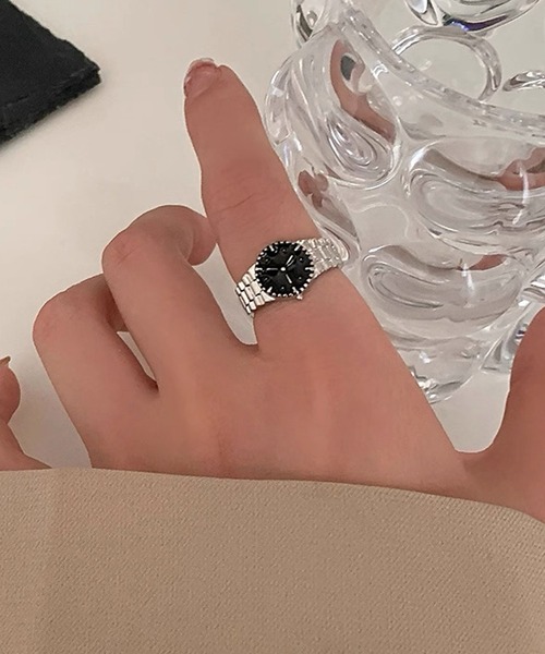 shopnikoniko（ショップニコニコ）の「ウォッチデザイン シルバーリング（リング・レディース・シルバー・フリー）」の4枚目の写真