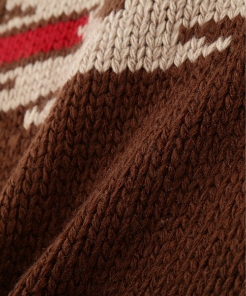 AVIREX（アヴィレックス）の「《直営店限定》PATTERN KINT VEST/パターンニットベスト（ベスト・レディース・ブラウン/アイボリー・F）」の19枚目の写真