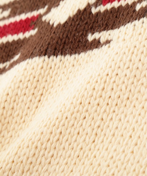 AVIREX（アヴィレックス）の「《直営店限定》PATTERN KINT VEST/パターンニットベスト（ベスト・レディース・ブラウン/アイボリー・F）」の13枚目の写真