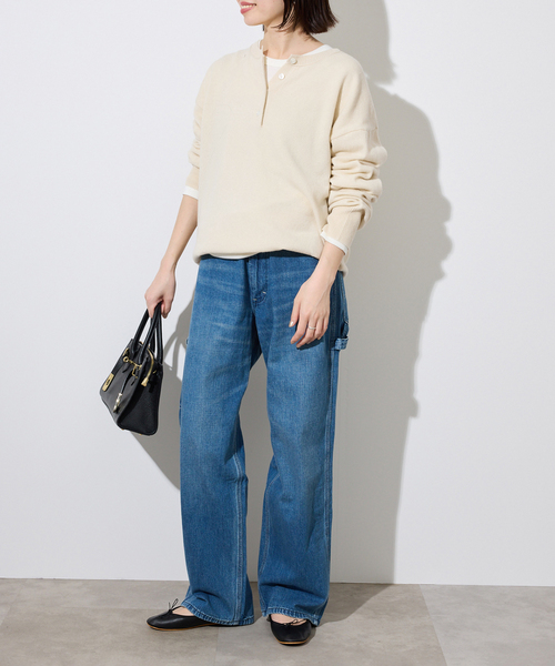 SLOBE IENA（スローブイエナ）の「echecs ヘンリープルオーバー（ニット/セーター・レディース・グレー/ピンク/アイボリー・FREE）」の10枚目の写真