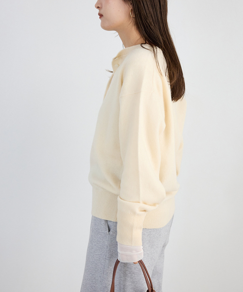 SLOBE IENA（スローブイエナ）の「echecs ヘンリープルオーバー（ニット/セーター・レディース・グレー/ピンク/アイボリー・FREE）」の19枚目の写真