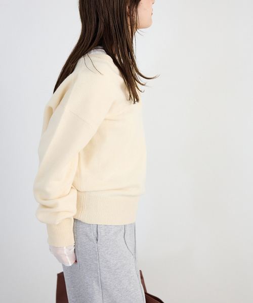 SLOBE IENA（スローブイエナ）の「echecs ヘンリープルオーバー（ニット/セーター・レディース・グレー/ピンク/アイボリー・FREE）」の20枚目の写真