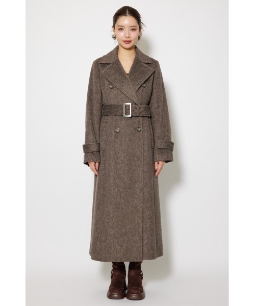 rienda（リエンダ）の「ダブルカラーシェイプドチェスターコート 秋服 冬服（チェスターコート・レディース・ブルー/ブラウン/ブラック・SMALL/MEDIUM）」の20枚目の写真