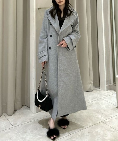 セール】ダブルカラーシェイプドチェスターコート 秋服 冬服
