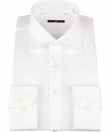 SUIT SELECT（スーツセレクト）の「【形態安定】【長袖】【BLACK LINE】ワイドカラードレスワイシャツ/ホワイト×ソリッド（ビジネスシャツ）」