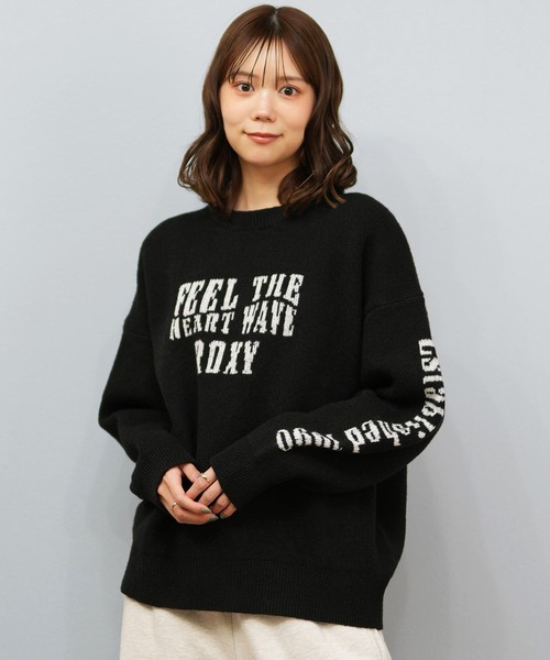 ROXY（ロキシー）の「ROXY/ロキシー セーター ニット RSR254603T（ニット/セーター・レディース・ヘザーグレー/ブラック/ライトブルー・L/M）」の2枚目の写真