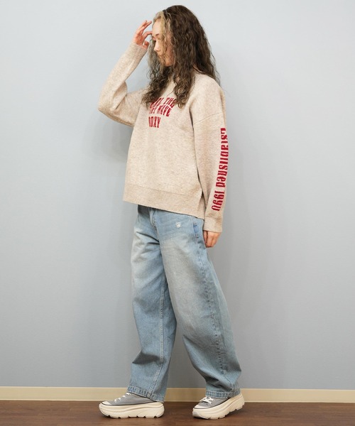 ROXY（ロキシー）の「ROXY/ロキシー セーター ニット RSR254603T（ニット/セーター・レディース・ヘザーグレー/ブラック/ライトブルー・L/M）」の13枚目の写真