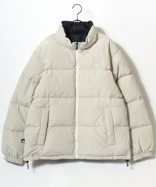 FIRST DOWN（ファーストダウン）の「FIRST DOWN/ファーストダウン GRARH CHECK BUBBLE DOWN JACKET/グラフチェックバブルダウンジャケット/2WAYリバーシブル/レディース メンズ（ダウンジャケット/コート・メンズ・ブラック/ホワイト・M/L/XL）」の9枚目の写真
