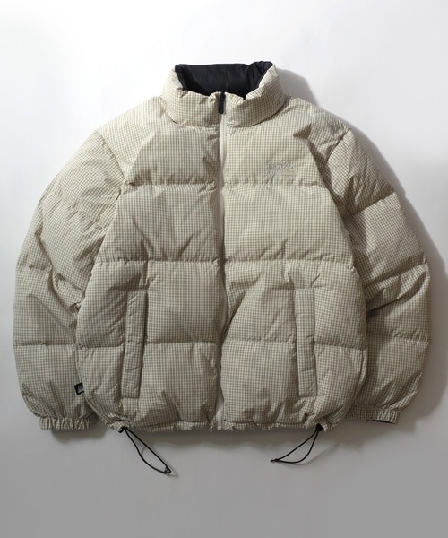 FIRST DOWN（ファーストダウン）の「FIRST DOWN/ファーストダウン GRARH CHECK BUBBLE DOWN JACKET/グラフチェックバブルダウンジャケット/2WAYリバーシブル/レディース メンズ（ダウンジャケット/コート・メンズ・ブラック/ホワイト・M/L/XL）」の13枚目の写真