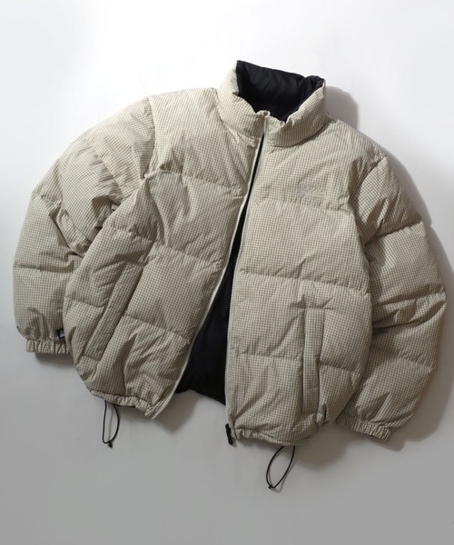 FIRST DOWN（ファーストダウン）の「FIRST DOWN/ファーストダウン GRARH CHECK BUBBLE DOWN JACKET/グラフチェックバブルダウンジャケット/2WAYリバーシブル/レディース メンズ（ダウンジャケット/コート・メンズ・ブラック/ホワイト・M/L/XL）」の14枚目の写真