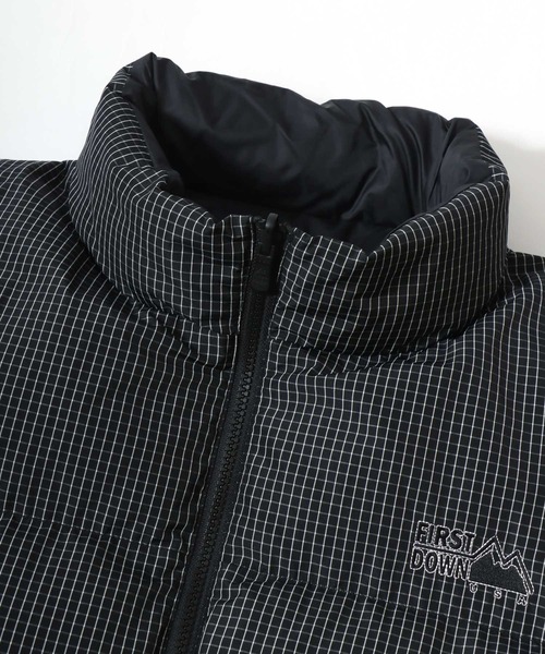 FIRST DOWN（ファーストダウン）の「FIRST DOWN/ファーストダウン GRARH CHECK BUBBLE DOWN JACKET/グラフチェックバブルダウンジャケット/2WAYリバーシブル/レディース メンズ（ダウンジャケット/コート・メンズ・ブラック/ホワイト・M/L/XL）」の17枚目の写真