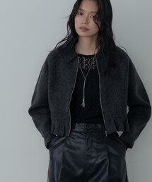 GALLEST | フリルヘムジップカーディガン(カーディガン/ボレロ)