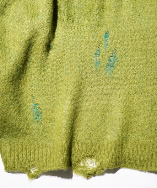 TOWNCRAFT(タウンクラフト)の「TOWNCRAFT / タウンクラフト DAMAGED SOLID SHAGGY CREW SWEATER ダメージ加工(ニット/セーター・メンズ・ブラック×ブラック/ブラック/マスタード/グリーン・MEDIUM/LARGE)」の19枚目の写真