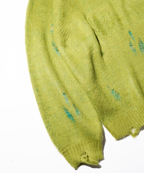 TOWNCRAFT(タウンクラフト)の「TOWNCRAFT / タウンクラフト DAMAGED SOLID SHAGGY CREW SWEATER ダメージ加工(ニット/セーター・メンズ・ブラック×ブラック/ブラック/マスタード/グリーン・MEDIUM/LARGE)」の20枚目の写真