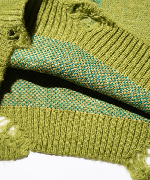 TOWNCRAFT(タウンクラフト)の「TOWNCRAFT / タウンクラフト DAMAGED SOLID SHAGGY CREW SWEATER ダメージ加工(ニット/セーター・メンズ・ブラック×ブラック/ブラック/マスタード/グリーン・MEDIUM/LARGE)」の22枚目の写真