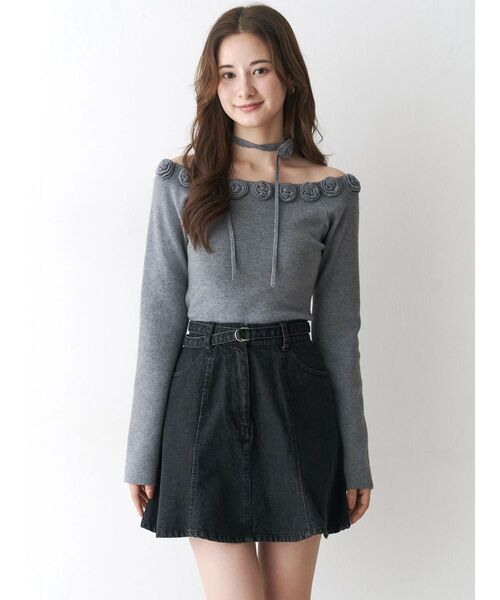 CALNAMUR（カルナムール）の「デニムミニスカート（スカート・レディース・ブラック/ブラウン・SMALL/MEDIUM）」の18枚目の写真