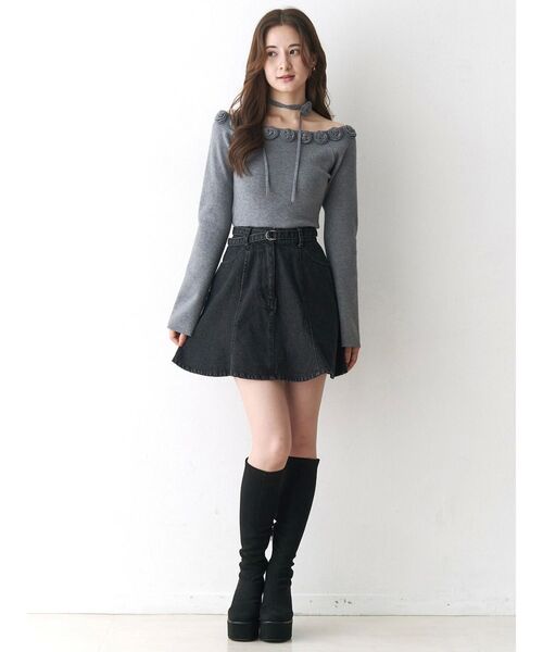 CALNAMUR（カルナムール）の「デニムミニスカート（スカート・レディース・ブラック/ブラウン・SMALL/MEDIUM）」の17枚目の写真