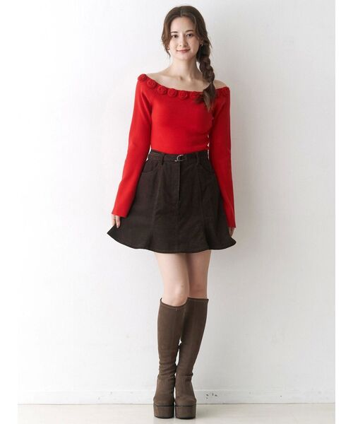 CALNAMUR（カルナムール）の「デニムミニスカート（スカート・レディース・ブラック/ブラウン・SMALL/MEDIUM）」の18枚目の写真