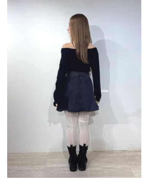 CALNAMUR（カルナムール）の「デニムミニスカート（スカート・レディース・ブラック/ブラウン・SMALL/MEDIUM）」の4枚目の写真