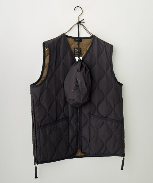 WEB限定】[TAION/タイオン] MILITARY Vネック キルティングダウン