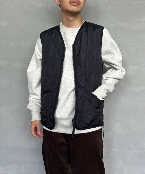 WEB限定】[TAION/タイオン] MILITARY Vネック キルティングダウン