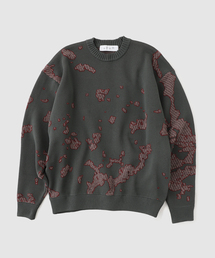 BAL(o)BAL / o JACQUARD COTTON CREWNECK SWEATER(jbg/Z[^[)
