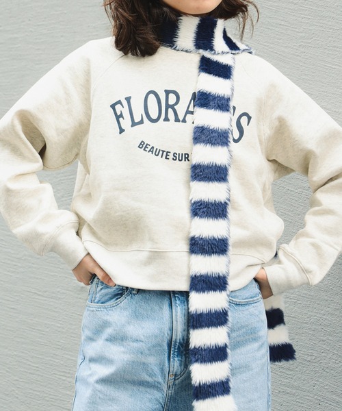 B:MING by BEAMS（ビーミングバイビームス）の「裏起毛 ロゴ プルオーバー（スウェット・レディース・ホワイト系その他5/ライトグレー/ブラック系その他4・ONE SIZE）」の2枚目の写真