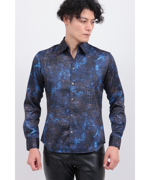 TORNADO MART（トルネードマート）の「ﾏｰﾌﾞﾙｸﾛｺﾀﾞｲﾙﾌﾟﾘﾝﾄｼｬﾂ（シャツ/ブラウス・メンズ・ライトブルー/ブルー/レッド・MEDIUM/LARGE/LL/XXL）」の2枚目の写真